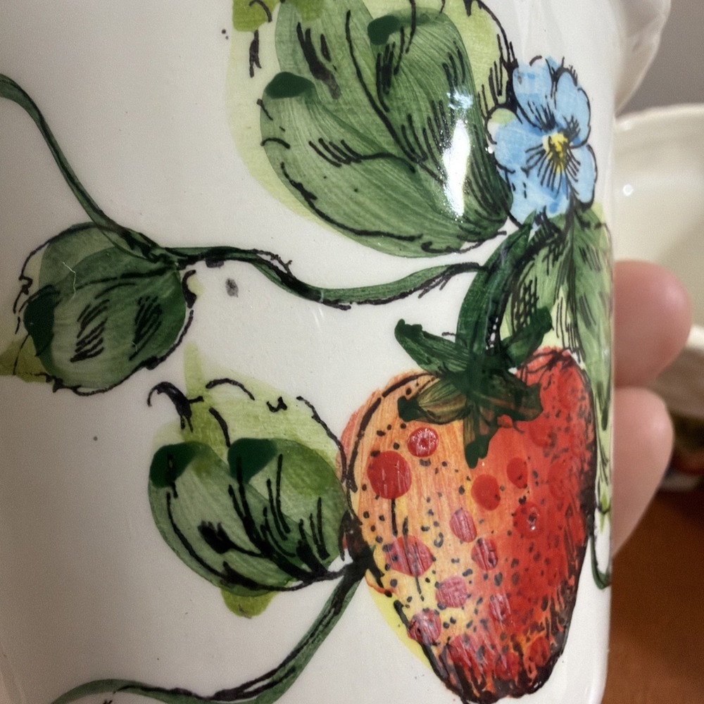 Set Of 3 Strawberry Basket Style Plant Pots 4" Basket Weave Rim - Picture 10 of 13